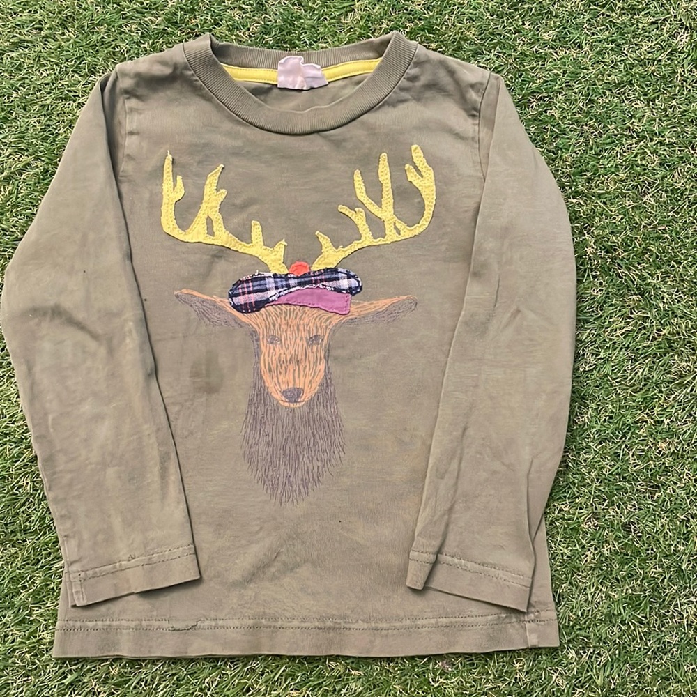 Mini Boden long sleeve Deer shirt